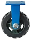 Сверхбольшегрузное обрезиненное колесо 200мм, максимальная нагрузка 850 кг, неповоротное, шариковые подшипники - FHd 80